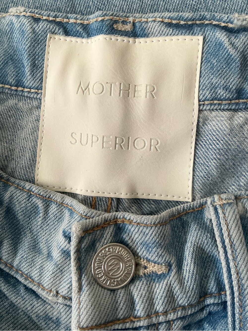 NWT MOTHER SUPERIOR Jeans Full-Pipe Flood Back Pedal Blue Size 28 - Picture 10 of 14
